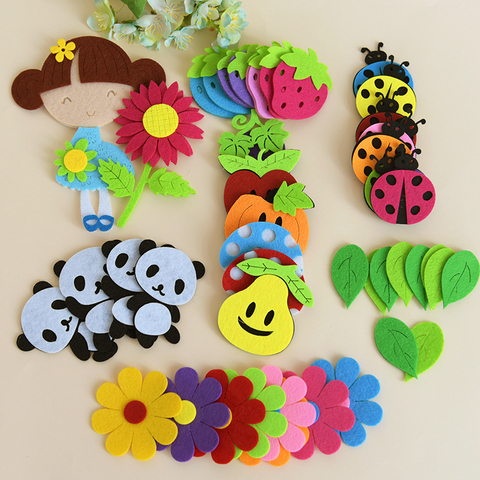 T-N Non-woven Toy Animal Ladybug Bee Panda Butterfly Felt DIY Pack Kindergarten Decoration Primary School Classroom Wall Sticker ► Photo 1/6