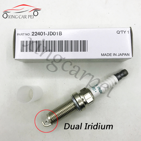 4× Dual Iridium Spark Plug FXE20HR11 22401-JD01B for Nissan MICRA NOTE QASHQAI SENTRA TIIDA X-TRAIL RENAULT KOLEOS I LAGUNA III ► Photo 1/4