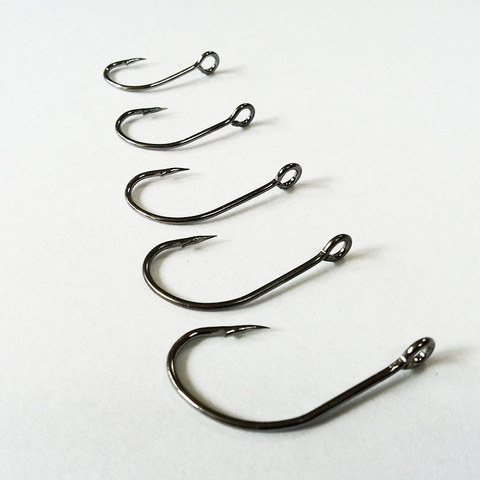 Fishing Hooks Big eye hook single hook non-barbed hook high-carbon steel  barbed fishing tackle Hook