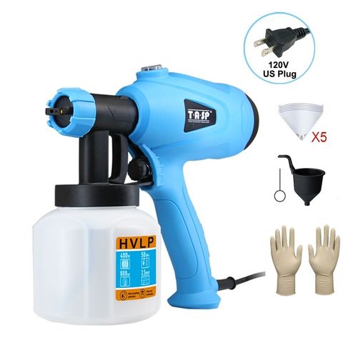 TASP 120V 400W Electric Spray Gun HVLP Home Paint Sprayer Adjustable Flow Control & 3 Spray Patterns  Easy Spraying & Cleaning ► Photo 1/6
