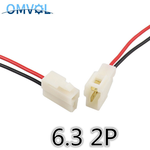 6.3mm connector 2P 2 pin Electrical 6.3 Connector Kits Male Female socket plug for Motorcycle Car ► Photo 1/6