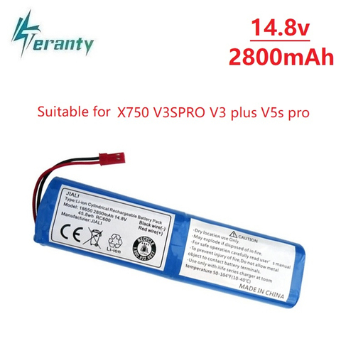 Original For ILIFE V3 plus v5s pro v5spro X750 v3s pro 14.8V 2800mAh Rechargeable Battery Robotic Cleaner accessories parts ► Photo 1/2