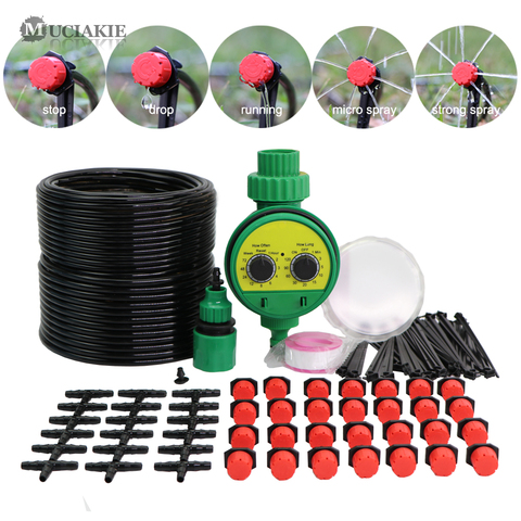 MUCIAKIE 25M Garden Automatic Micro Drip Irrigation System Plant Self Watering Kits with Garden Water Timer Adjustable Drippers ► Photo 1/6