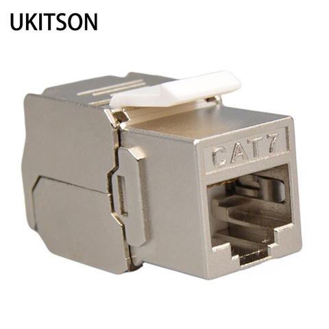 Keystone CAT7 RJ45 Shielded Slot CAT 7 Zinc Alloy Connector Modules LAN Insert Coupler ► Photo 1/6