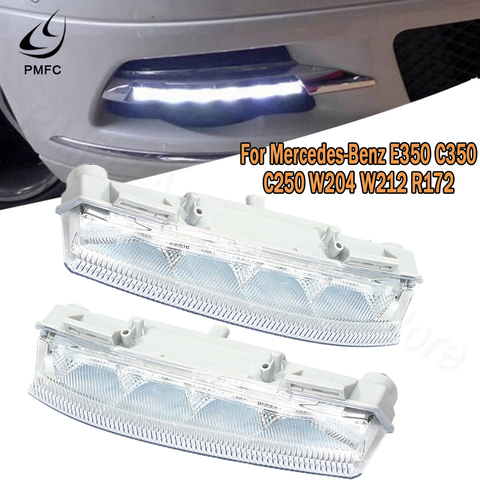 PMFC Car DRL Daylight Running Lamp Light For Mercedes-Benz E350 C350 C250 W204 W212 R172 2049068900 2049069000 ► Photo 1/6