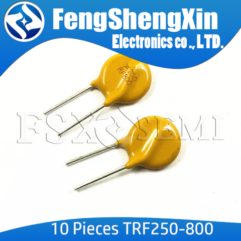 10PCS X250RF800 250V 0.8A 800mA PPTC Resettable Fuse TRF250-800 Pitch 5mm ► Photo 1/1