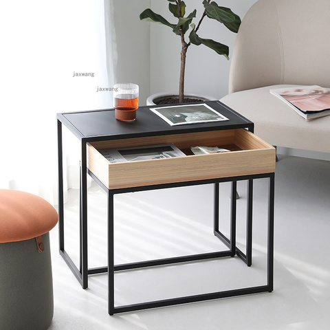 Nordic Rectangle Side Table for Small Apartment Living Room Sofa Coffee Tables Simple Modern Home Furniture Storage Drawer Table ► Photo 1/1