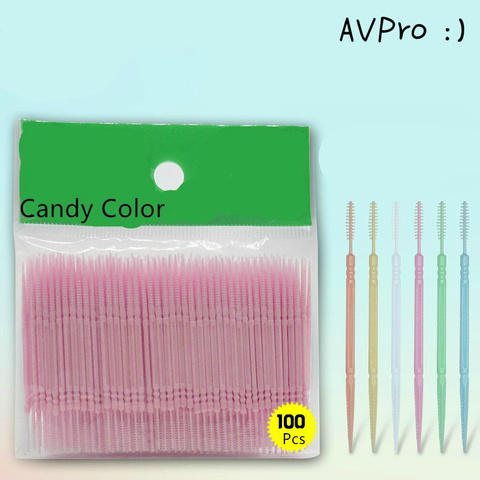 100pcs/box Double Head Dental Floss Interdental Toothpick Brush Brush Teeth Stick Dental Oral Care Toothpicks Floss Pick ► Photo 1/6