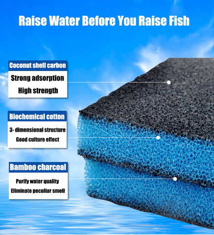 Aquarium Activated Carbon Biochemical Filter Cotton High-density Water Purification Sponge Fish Tank Filter Filter Accessories ► Photo 1/6