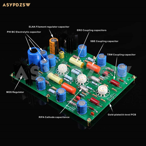 E834B HIFI RIAA MM Tube phono amplifier/Turntable preamplifier Base on EAR834 Circuit PCB/DIY Kit/Finished board (No tube) ► Photo 1/6