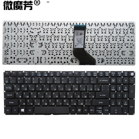 New RU keyboard FOR Acer Aspire 3 A315-21 A315-41 A315-31 A315-51 A315-53 Russian Keyboard black No backlight ► Photo 1/4