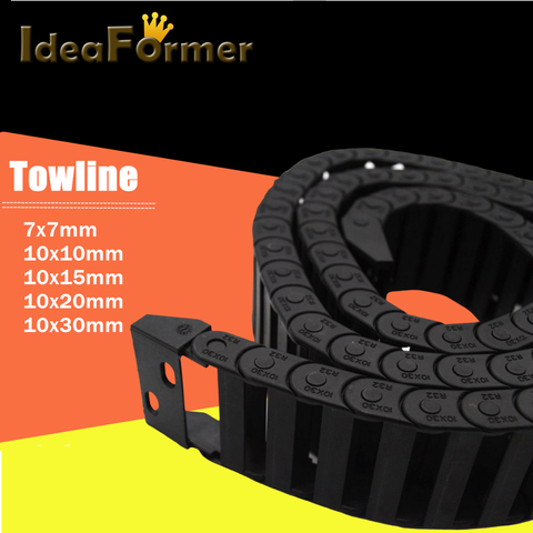 Wiring ducts Router Plastic Towline Drag Chain CNC 10*10mm/15mm/20mm/30mm 1Meter Wire Transmission chain for 3D printer parts ► Photo 1/5