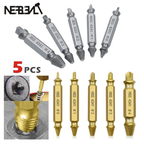 5pcs Damaged Screw Extractor Drill Bits Guide Set Broken Speed Out Easy out Bolt Stud Stripped Screw Extractor Demolition Tools ► Photo 1/6