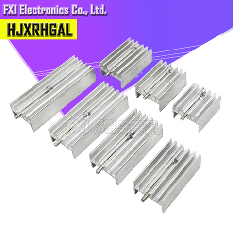 10Pcs 15*10*16/20/22/25/30/35/40/50 Transistor TO220 Heatsink Radiator With Needle hjxrhgal For Transistors TO-220 white ► Photo 1/2