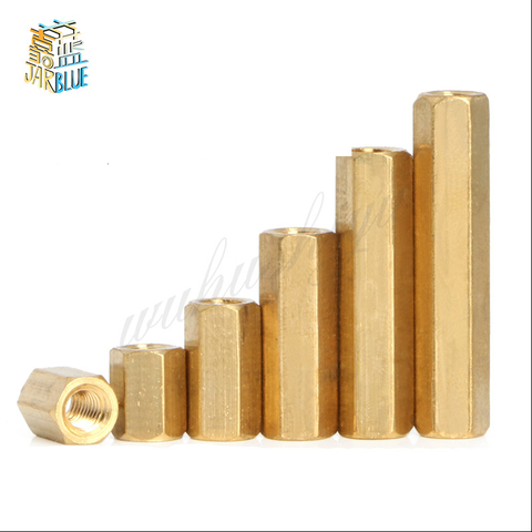 5-50pcs Hex Female to Female M2 M2.5 M3 M4 M5  brass standoff spacer Hexagonal Stud Spacer Hollow Pillars ► Photo 1/2