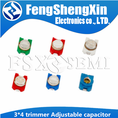 10pcs 3*4  trimmer Adjustable capacitor 3PF 6PF 10PF 20PF 30PF TZC3Z300A110 TZC3Z060A110 TZC3Z030A110 TZC3Z200A110 TZC3Z100A110 ► Photo 1/1