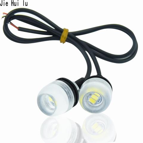 2PCS 5630 3 SMD 18MM floodlight Concave lens eagle eye lamp Daytime Running DRL Tail Backup Light Car Motor ► Photo 1/4