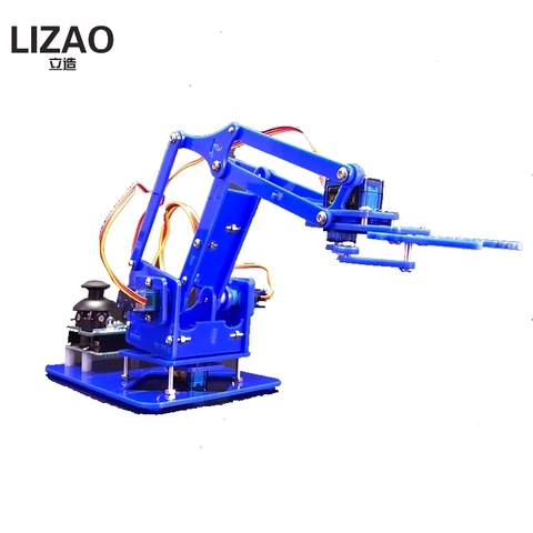 SG90 MG90S 4 DOF Unassembly Acrylic Mechanical Arm Robot Manipulator Claw for Arduino Maker Learning DIY Kit Robot ► Photo 1/6