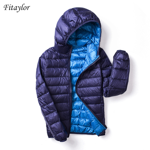 Fitaylor 2022 New Autumn Winter Women Ultra Light Down Jackets Casual Double Side Reversible Coats Plus Size 4XL Female Outwear ► Photo 1/6