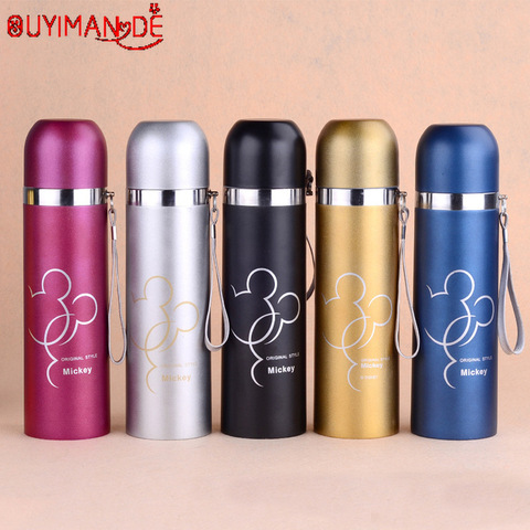 500ml Hot Water Bottle Bullet Stainless Steel Thermos Bottle Portable Sports Water Bottle Cartoon Thermos Vacuum Flask Kettle ► Photo 1/6