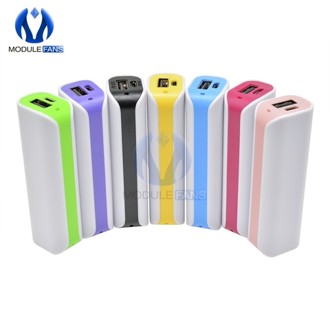 Candy Portable Led Power Bank For Mobile Phone 18650 Box Phone Charger Diy Case Dual USB Powerbank Power Supply Diy Electronic ► Photo 1/6