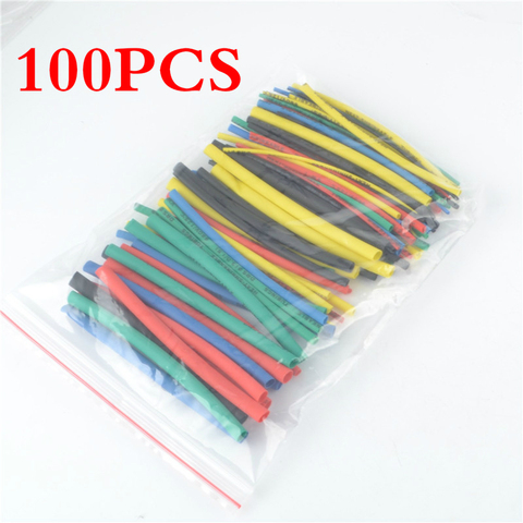 100Pcs Heat Shrink Tubing Insulation Tube Assortment Electronic Polyolefin Ratio 2:1 Wrap Wire Cable Sleeve Tubes Kit ► Photo 1/4