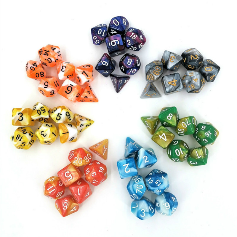 7PCS Blue Polyhedral Dice Set 16mm for Dungeons & Dragons DND RPG Toy Party New 