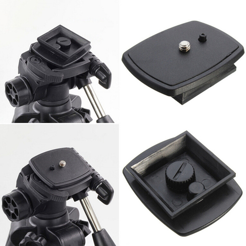 Black Quick Release Plate Tripod Monopod Head Screw Adapter Mount For VCT-D680RM D580RM R640 Velbon PH-249Q Pan Head ► Photo 1/5