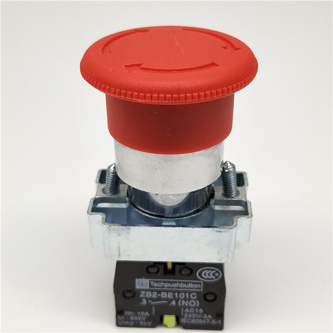 ZB2-BE102C Mushroom head power switch emergency stop 10A 22mm push button switch (ZB2) XB2-BS542 XB2-BS541 XB2-BS544 XB2-BS545 ► Photo 1/6