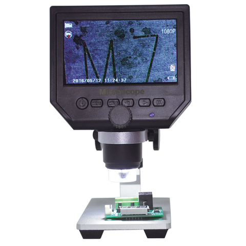 1080HD Digital Microscope 600X 16 Languages Portable Electronic Microscope 4.3in LCD Display Screen Built-in Battery ► Photo 1/6