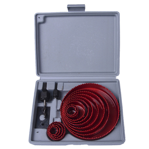 13pcs DIY Hole Saw Bit Cutting Set Kit 19-64mm Wood Sheet Metal Alloy Circular Round Case Drill Bits Thin Metal Cutter Hole Saw ► Photo 1/6