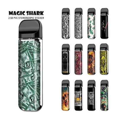 100% New Fashion Leaf Fire Horse Tiger Flash Man Vape Sticker Case Full Wrap Film Skin Cover for Smok Novo 2 Novo2 ► Photo 1/6