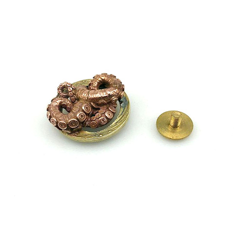 DIY Brass Copper Octopus Screws Rivet Button Leather Bag Wallet Chains Garment Decorations Punk Retro Buckles Connector ► Photo 1/6