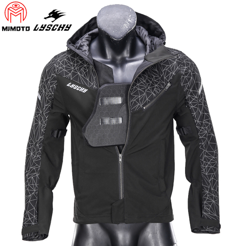 LYSCHY Motorcycle Jacket Men Waterproof Motocross Jacket Moto Suit Motorbike Riding Jacket Motorcycle Protection For 4 Season # ► Photo 1/6