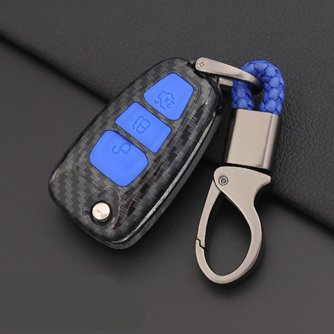 Car Carbon Fiber Key Cover Case For Ford Focus 2 3 4 Fiesta Range St Kuga Mondeo Mk4 Fusion Ecosport 2012-2015 Car Styling ► Photo 1/5