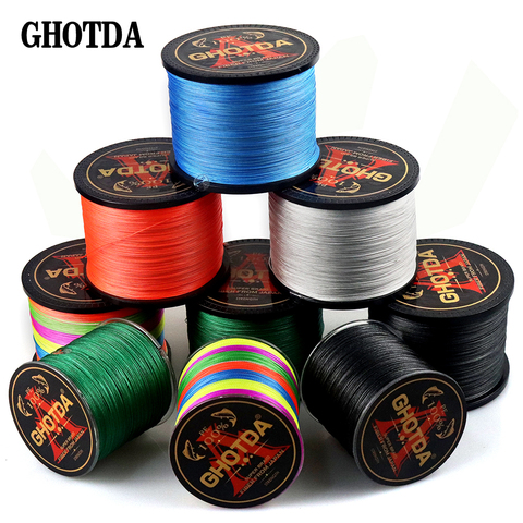 GHOTDA 8 Strands Braid Fishing Line 500/300/100 Meters 0.8#-12.0# Multifilament PE Saltwater Strong Fish Wire 0.14-0.70 mm ► Photo 1/6