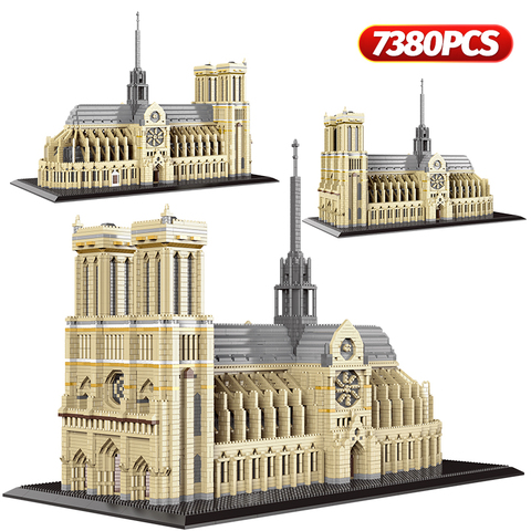7380pcs+ Diamond Mini Notre-Dame DE Paris Model Building Blocks Church Architecture Tibet Potala Palace bricks Toys For Children ► Photo 1/6