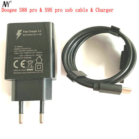 AVY for Doogee S88 Pro S95 Pro S68 Pro S90 Pro S90C S80 Type C USB Cable & Fast Charge Mobile Phone Quick Charger Accessories ► Photo 1/4