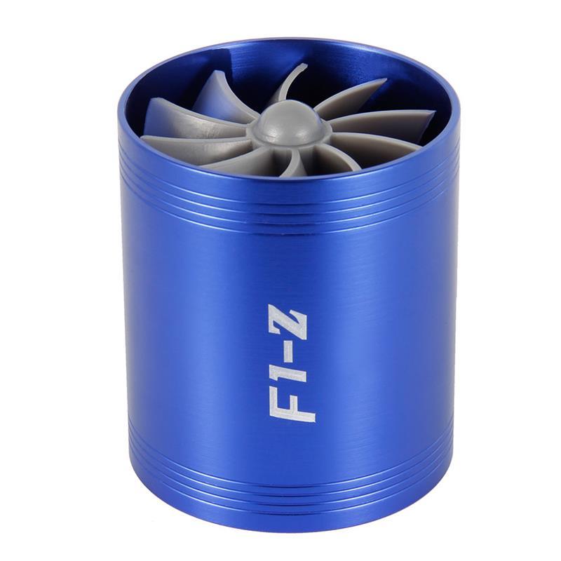 New F1-Z Double Supercharger Turbine Turbo charger Air Intake Fuel Saver Fan