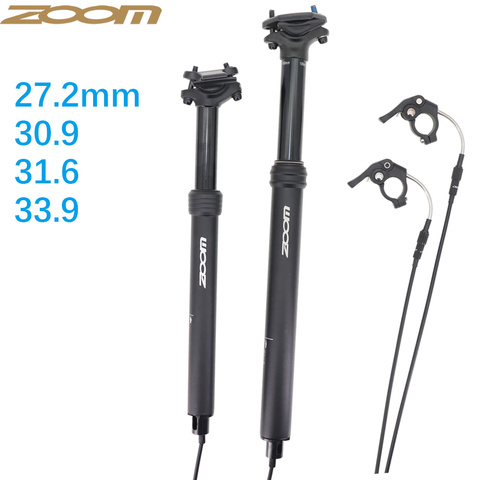 Zoom Mtb Dropper Seatpost Height Adjustable Internal Routing 100mm Travel Bike Dropper Seat Post 27.2 28.6 30.9 31.6 33.9 ► Photo 1/6