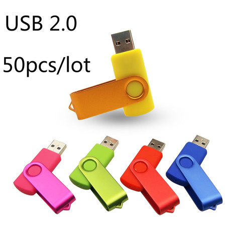 Free LOGO Metal USB Flash Drive Rotable 1GB 2GB Pendrives 2.0 128MB DHL Faster Shipping Memory Stick 50pcs/lot Cheap Price Gifts ► Photo 1/6