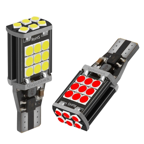 2PCS T15 W16W WY16W Super Bright LED Car Tail Brake Bulb Turn Signals Auto Reverse Lamp Daytime Running Light Red Yellow White ► Photo 1/6