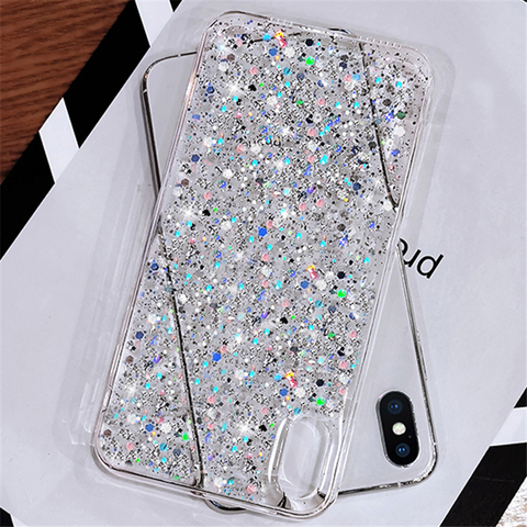 Glitter Case For Xiaomi Redmi Note 9 Pro 8 7 8T 7A 8A K30 case For Xiaomi Mi Note 10 Pro 9 SE 9T Pro A3 A2 Lite Soft Cover ► Photo 1/6