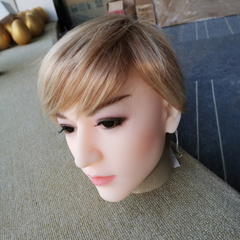 Full views TPE sex doll head as model brown hair for man short borwn wig for cool woman beautiful wigs ► Photo 1/6