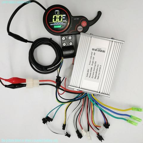 24v36v48v60v 400W-1200W BLDC controller&LCD display with throttle shifter white/colored screen electric scooter MTB ebike part ► Photo 1/6