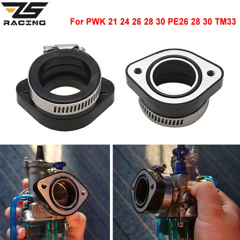 ZS Racing Motorcycle Carburetor Rubber Adapter Inlet Intake Pipe For PWK 21 24 26 28 30 PE 26 28 30 TM33 VM24 TM28 Dirt Bike ► Photo 1/6