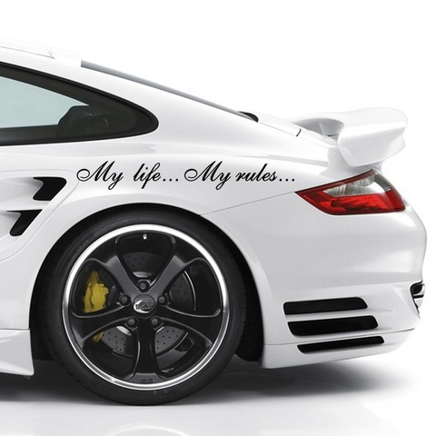 Three Ratels TZ-640 8.5*60cm 1-2 pieces My life...My rules... car stickers and decals auto sticker ► Photo 1/6