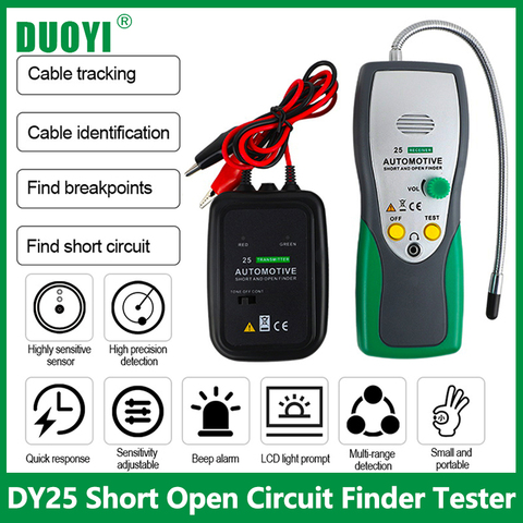 DUOYI DY25 Automotive Short Open Circuit Finder Tester Car Trucks Cable Tracker Car Circuit Scanner Open Short DC Circuit Tester ► Photo 1/6