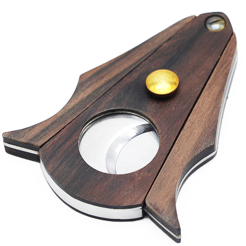 GALINER Cigar Cutter Sharp Lock System Wood Stainless Steel Double Cut Blade Cigar Guillotine in Gift Box ► Photo 1/6