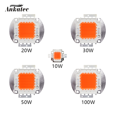 10W 20W 30W 50W 100W high power diode LED chip plant growth lamp 380NM-840NM LED COB chip for indoor and outdoor plant lighting ► Photo 1/6